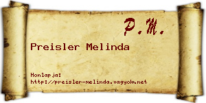 Preisler Melinda névjegykártya